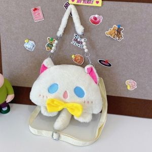 กระเป๋าสะพายข้างน่ารักสำหรับผู้หญิง กระเป๋าสตางค์นุ่มลายแมว กระเป๋าสะพายข้างแบบสะพายข้าง กระเป๋าสตางค์นุ่ม กระเป๋าสตางค์นุ่ม