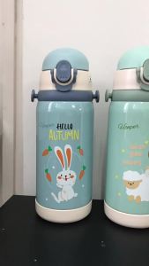 ali Cốc Giữ Nhiệt Trẻ Em 304 Nồi Cách Nhiệt Hai Nắp Inox Có Dây Đeo Chéo Cốc Nước Đeo Chéo Quà Tặng Bán Buôn Cốc Ống Hút