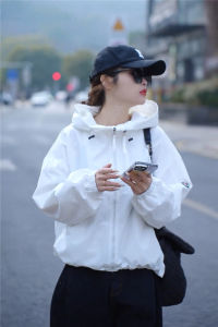 SHIMO | Korean Style Loose Casual Womens Short Hooded Jacket