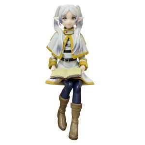 Bandai | Frieren at the Funeral Anime Character Magician Elf Frieren Q-version Figurine PVC Model Desktop Ornament Anime Toy Gift