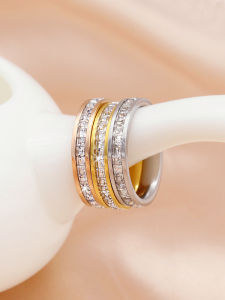 Starry Night Full Drill Titanium Steel Ring