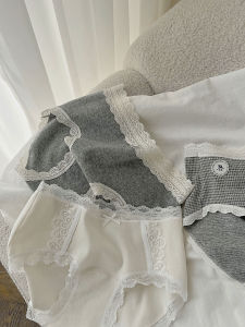 French Girl Pure Cotton Underwear Womens New 2025 Model 7A Antibacterial Extended Full Cotton Crotch Ladies Wrap Triangle Sweet