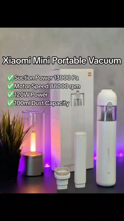 Xiaomi Mi Portable Vacuum Cleaner Mini Handheld Lightweight 13000pa Suction for Home and Car (Model: SSXCQ01XY) Rechargeable