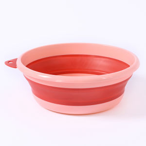 Bồn Rửa Mặt Gấp Trong Suốt Màu Trơn Đơn Giản Di Động Du Lịch Bồn Rửa Mặt Cho Trẻ Em Ký Túc Xá Sinh Viên Bồn Rửa Mặt Có Thể Mở Rộng