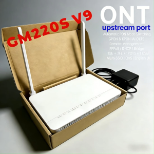 Gigabit upstream port GM220sV9 XPON ONU Modem gpon epon 4vlan Mul-SSID 1GE+3FE+1USB | Plug Setup 5v5