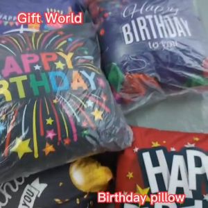 HAPPY BIRTHDAY Super Soft Pillow Double-sided Printed Square Cushion Pillow