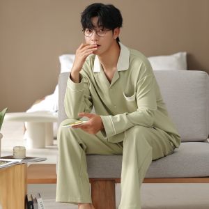 MiiOW | Bộ đồ ngủ dài tay mùa hè cho cặp đôi MiiOW Cat Person Áo khoác cardigan đơn giản cao cấp cho nam và nữ mặc ở nhà có thể mặc ngoài trời