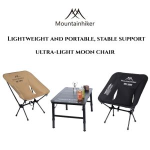 MOUNTAINHIKER 870G Portable Folding Moon Chair with Storage Bag for Travel Beach Camping Picnic Fishing Outdoor BBQ Hiking