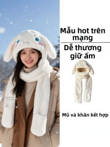 WUUJIA+ | Bộ Mũ Len Dày Khăn Quàng Cổ Găng Tay và Bao Tai Động Chống Lạnh Mùa Đông