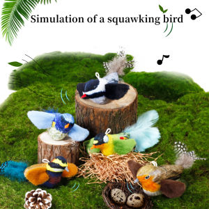 New Cat Toys Teasing Cat Stick interest Relieve Boredom Simulation Chirping Bird Plush Catnip Hippie Cat Dog TOYs Pet Supplies