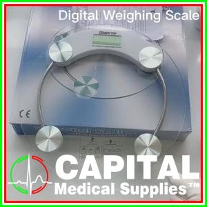 Digital Electronic Glass Weighing Scale Round Capacity 150kg (Primaplus)