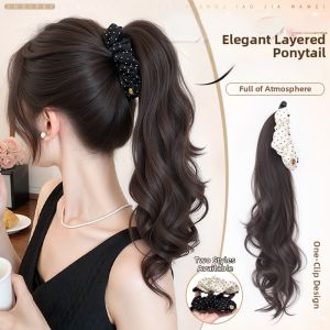 JUZITING | Natural Large Wavy Volume-Enhancing Ponytail Hair