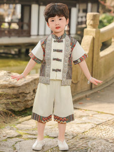 Boys Hanfu Ethnic Style Girls Western Region Princess Skirt Tang Costume Summer Dai Zhuang Children Performance Clothes