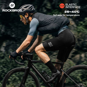 RockBros | ROCKBROS Summer Cycling Bib Shorts Lightweight High Elastic Breathable Shorts Soft Sponge Cushion Side Pocket Men Cycling Shorts