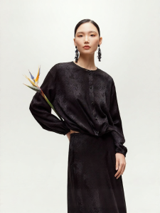 Vero Moda | Áo Blouse Cổ Tròn Phong Cách Trung Quốc Mới Thu Đẹp Tinh Tế