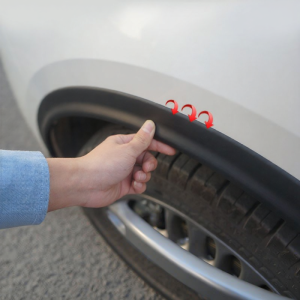 Universal Wide Body Carbon Fiber Wheel Arch Decorative Rubber Anti-Scratch Strip Car Collision Protection Sticker Auto Accessories