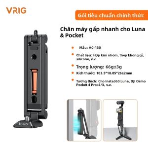 Chân Máy Ảnh VRIG AC-130 Magnetic Mantis Dành Cho DJI Osmo Pocket 4 Pro/4/3 & Insta360 Luna Chất Liệu Hợp Kim Nhôm Nhẹ Dùng Cho Camera Hành Động