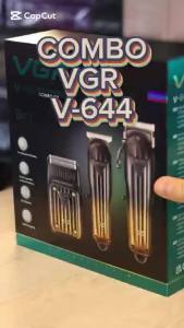 VGR | VGR Trimmer Professional Hair Cutting Machine Cordless Hair Clipper 3 in 1 Barber Beard Shaver Electric Trimmer for Men V-644