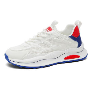 SZXSUK Mens Casual Sports Shoes Trendy All-Match Thick Bottom Dad Shoes Heightening Korean Version Flat Heel round Toe