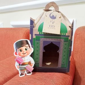 [SATUAN] Gable Box Kecil Untuk Snack & Besar Mauat 2 Toples 500gr FREE Amplop + Hang Tag + Tali / Wadah Hampers Lebaran Lucu