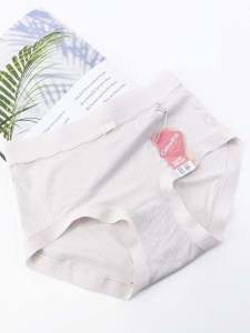 Soft Modal Graphene Womens Underwear Breathable Moisture Wicking Butterfly Knot mid Waist Briefs Independent Packaging