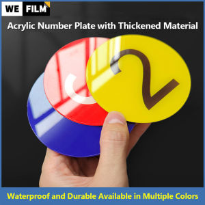 Acrylic Digital Number Plate Tag Self-adhesive Digital Cards Sports Number Spots Marker for Gym Hotel Locker