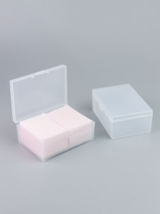 กล่องเก็บสำลีสำหรับแต่งหน้าพกพาสะดวกกล่องใส่เครื่องประดับกันฝุ่นสำหรับเดสก์ท็อปสำลีก้านพร้อมฝาปิดพกติดตัวขนาดเล็กกล่องจัดระเบียบเครื่องสำอาง