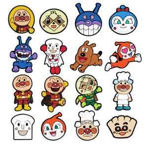 16/50pcs Anpanman Shoe Charms For Slides Sandals PVC Shoe Decorations Accessories For Christmas Birthday Gift Party Favor