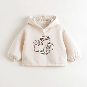 Marc&Janie | Bear Design Girls Hoodie With Fleece Lining