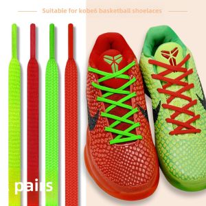 Original Kobe Basketball Shoe Laces Flat Black And White Color for Men High Quality Cotton Polyester Thread Knitted Design