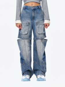 ANN ANDELMAN | Design Sensory Wide Leg Denim Pants