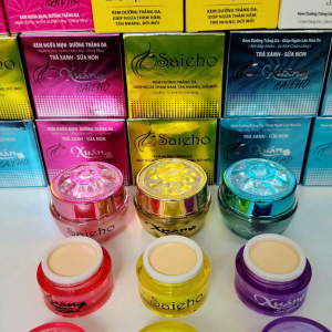 Kem Saieho Nám Mụn Dưỡng Trắng Da Trà Xanh Sữa Non 12g 18g