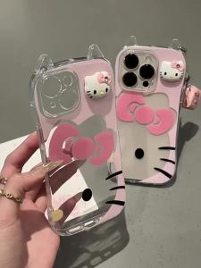 iPhone 16 Pro Max Case 15Promax 14ProMax 13ProMax Transparent soft Casing Cats ears shape Cute lovely rainbow puppy TPU
