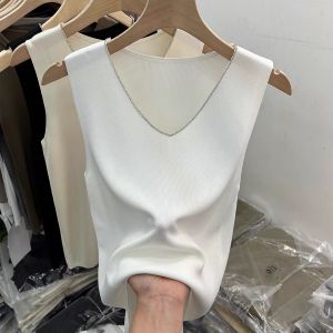 High-quality Summer Fashion V-neck Icy Silk Vest