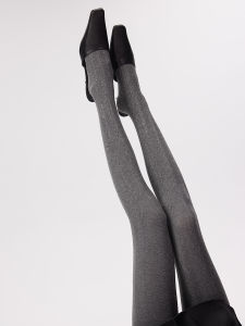 ถุงน่องผ้าไหมสะท้อนแสง YANGMA สำหรับผู้หญิง ถุงน่องฤดูใบไม้ร่วง/ฤดูหนาว ดีไซน์เก๋ไก๋ ถุงน่องกระชับสีผิว ถุงน่องลำลอง