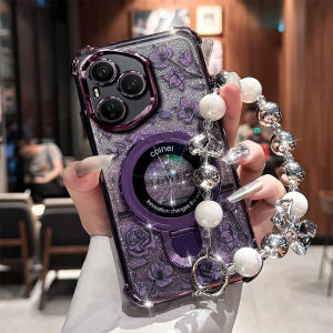 for Samsung A17 A15 A16 A14 A13 A12 A22 A23 A32 A34 A51 A52 A54 A55 A56 A05S A06 A07 Flowers Phone Case Soft Elegant with Holder Lanyard