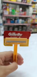 Gillette Yellow Long Handle Shaver Razor (1PC) - Rubie II - Single Blade - Bright Yellow Handle - Mens Grooming Tool