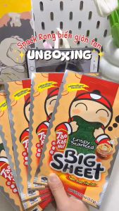 [COMBO 3 HỘP] Snack Rong Biển Big Sheet Taokaenoi Thái Lan Dinh Dưỡng Healthy Chính Hãng Thái Lan