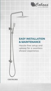 CABANA Stainless Steel 304 2-Ways Exposed Shower Set (BLACK / S/STEEL / GUNMETAL ) CSS7913SS / CSS7943SS