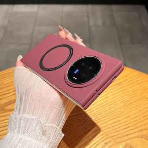 Vivoxfold3 Ultra-Thin Frosted Magnetic Absorption Phone Case Full Cover Luxury Anti-Fall Foldable Screen Wireless Charging Compatible