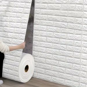 70cmx1m 3D Đen Dán Tường Tự Dính Nhựa PVC Chống Thấm Nước Chất Lượng Cao Phòng Khách Phông Nền Tivi Trang Trí Chống Bám Bẩn Phong Cách Hiện Đại