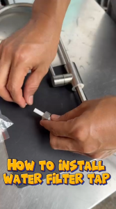 sgPlumbMart 304 Stainless Steel Kitchen Water Faucet 1/4 Inch Connect Hose Water Purifier Tap Filter Tap Water Filter