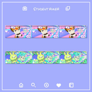 Elastic Measuring Ruler Drawing Line Student Stationery Tool Rabbit Shape Measurement Ruler for Primary And Middle School Students