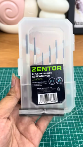 ZENTOR Deli 6-Piece Professional Precision Screwdriver Set - Premium Nickel-Plated Handle & Blackened Shaft (PH00 PH0 PH1)