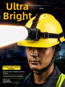 YINNUO | High Intensity Rechargeable Water Resistant Lightweight Headlamp for Safety Helmets