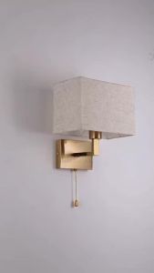Modern Fabric Wall Lamp with Switch Reading Wall Light Bedside Wall Sconce Indoor Hotel Corridor Decor Wall Sconce Home Lighting