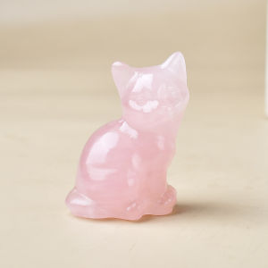 Natural crystal carved cat a perfect choice for home decoration as a crystal gift ornament a great option for healing crystals
