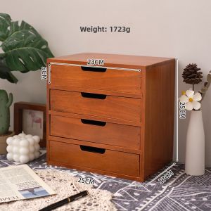 Desk Drawer Small Wooden Storage Cabinet