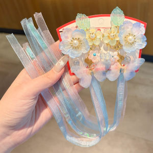 NING ZHOU | Ancient Style Tassel Flower Bow Hair Accessories