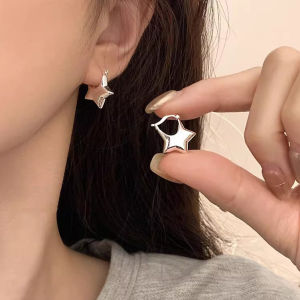 925 Sterling Bạc đơn giản cổ điển Khuyên tai ngôi sao Cho Phụ Nữ Hợp Thời Trang Bông tai trang sức Ngăn Chặn Dị ứng phụ kiện tiệc Quà Tặng